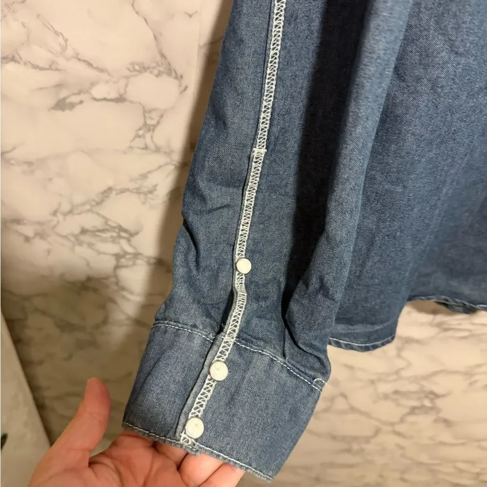 NWT True Religion Men’s Blue Denim Shirt 3XL